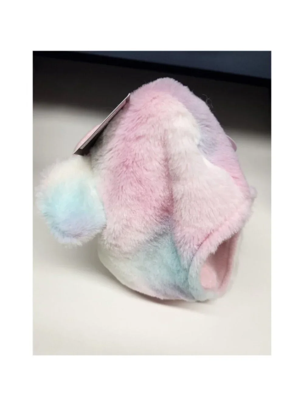 NWT 12-24 mo Hat & Mitten Set, Fluffy Fuzzy Rainbow Laura Ashley New